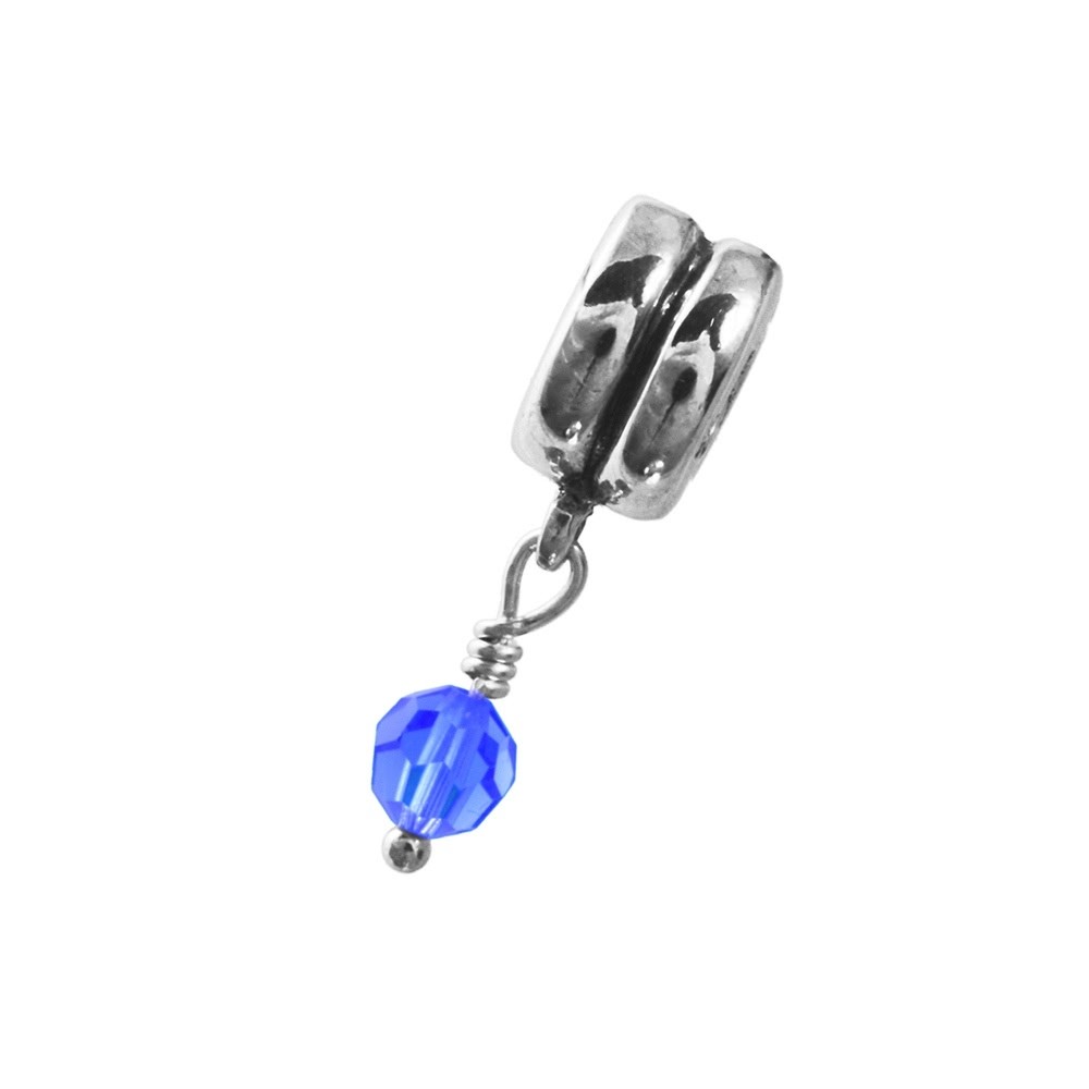 Carlo Biagi Dangle Bead Zirkonia blau Euro-Beads BDSB09