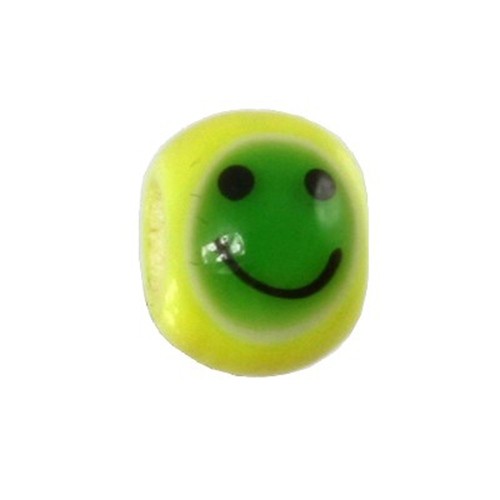 Carlo Biagi Kidz Glas Bead gelb mit Smiley KBGS09