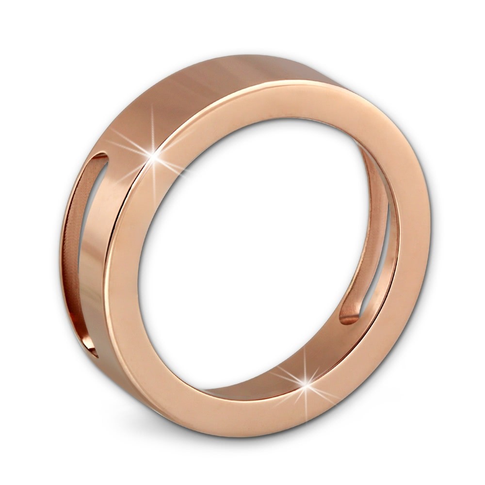 Amello Coinsfassung 25mm Edelstahl rosegold für Armband Stahlschmuck ESC080E