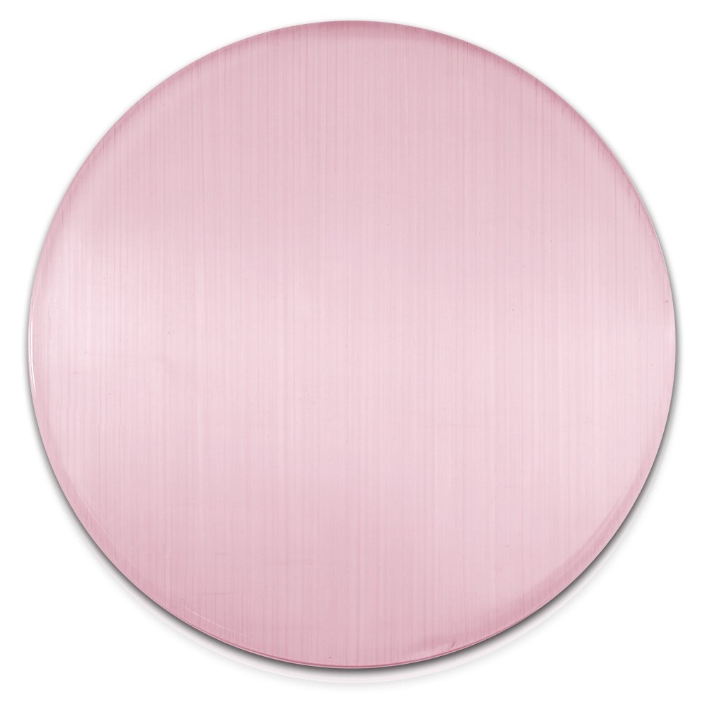 Amello Coin Cateye Glas 30mm rosa für Coinsfassung Edelstahlschmuck ESC707A
