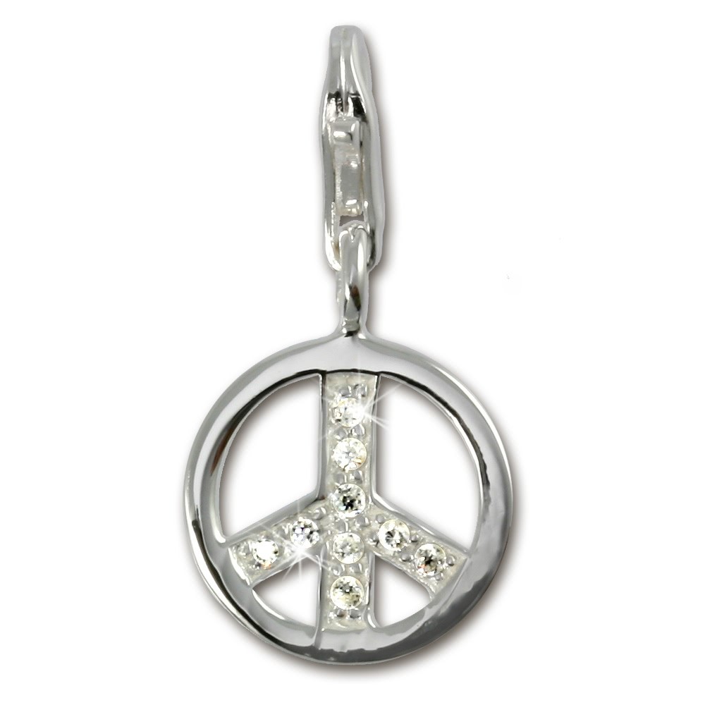 SilberDream 925 Silber Charm Peace Armband Anhänger FC249W