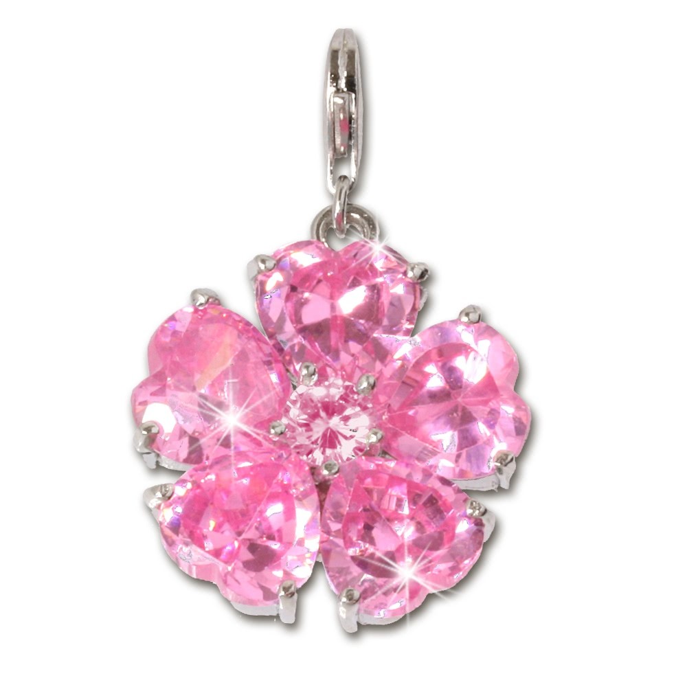 SilberDream 925 Charm Herzblume Armband Ketten Anhänger FC4112