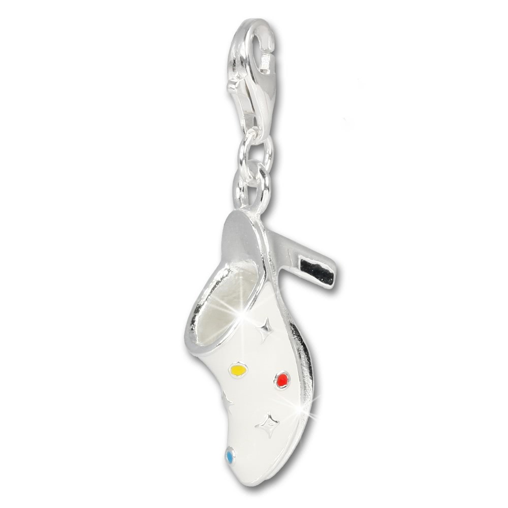 SilberDream 925 Silber Charm Clog Schuh Armband Anhänger FC629