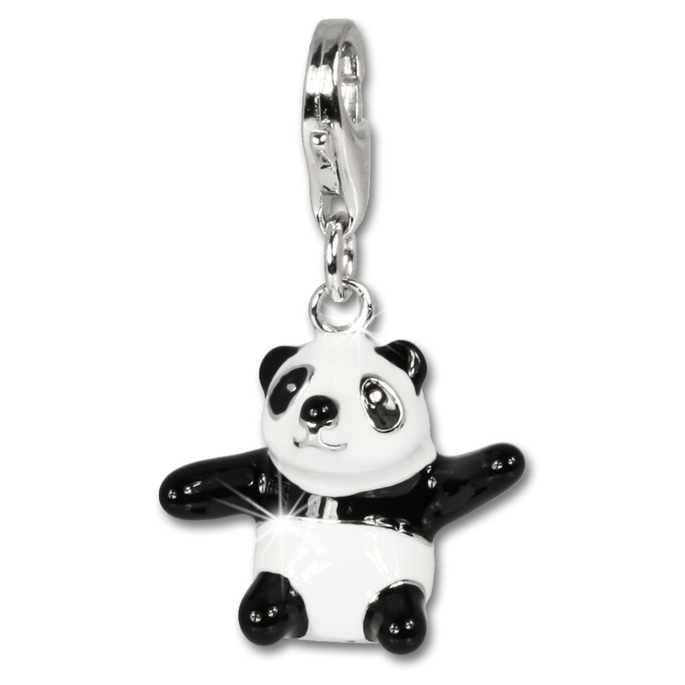 SilberDream Charm 925 Silber Panda Armband Anhänger FC634