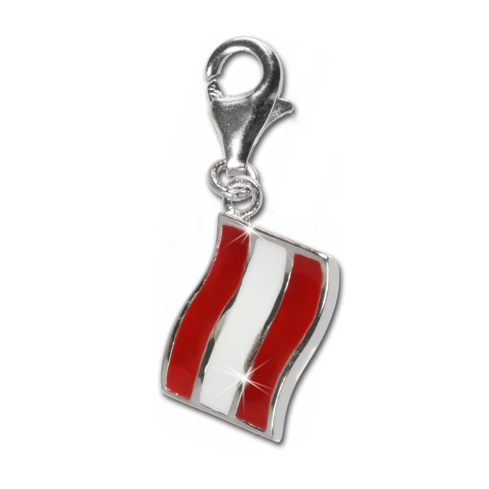 SilberDream 925 Charm Flagge Österreich Armband Anhänger FC704