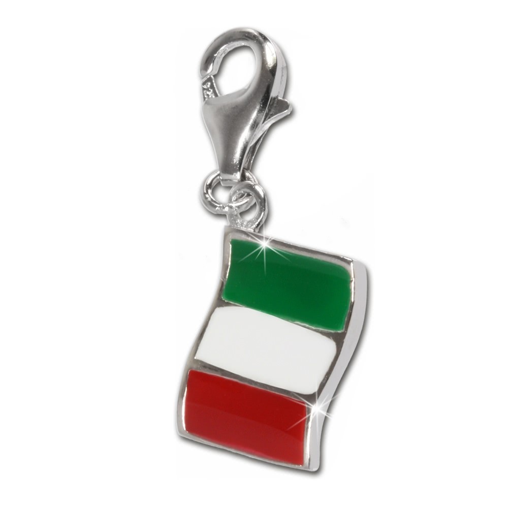 SilberDream 925 Charm Flagge Italien Armband Anhänger FC705