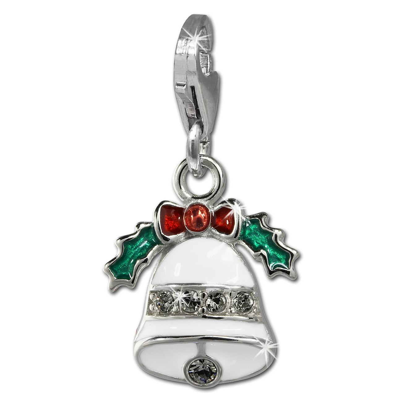 SilberDream Charm Weihnachtsglocke 925 Silber Armband Anhänger FC848W