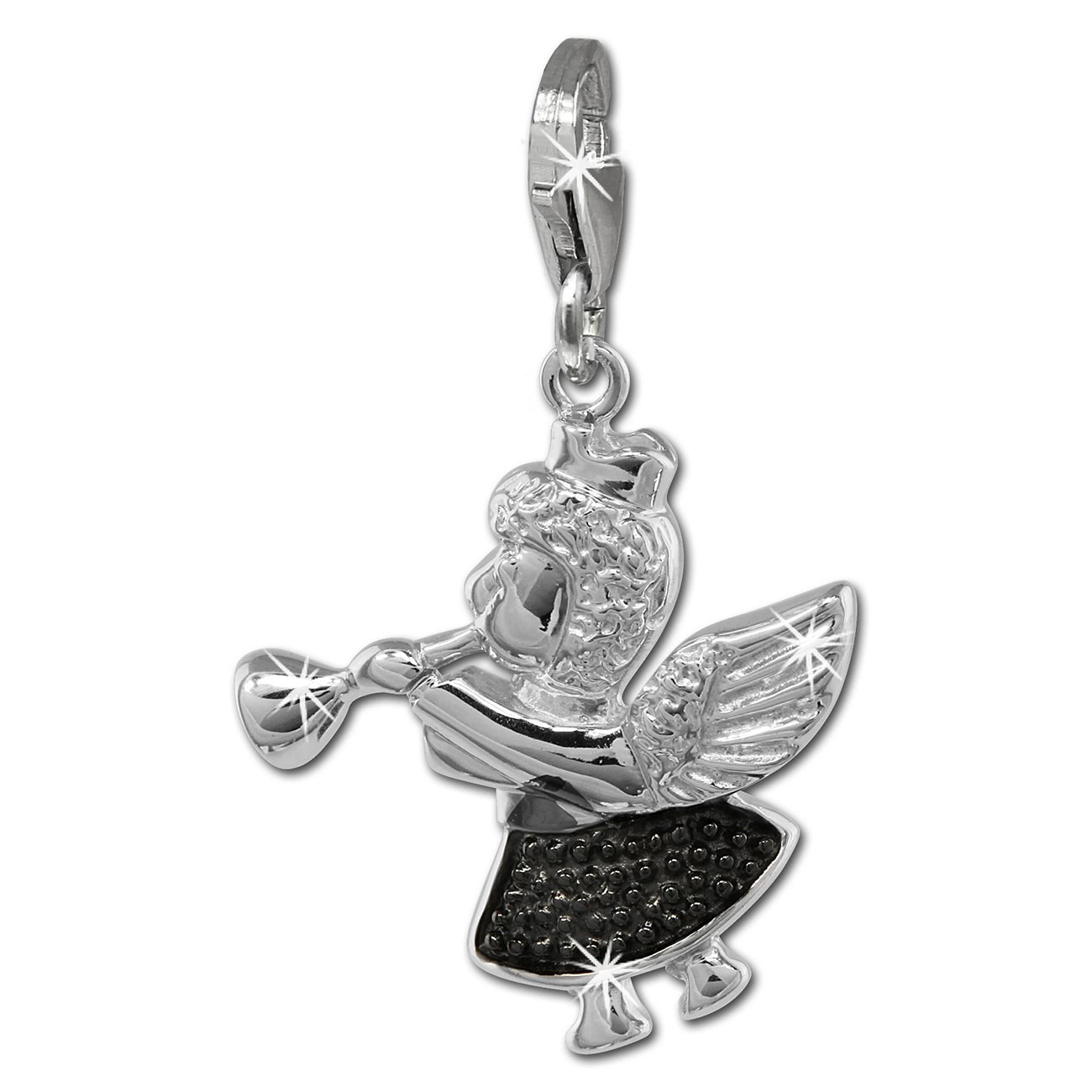 SilberDream Charm Engel mit Trompete 925 Silber Armband Anhänger FC852S