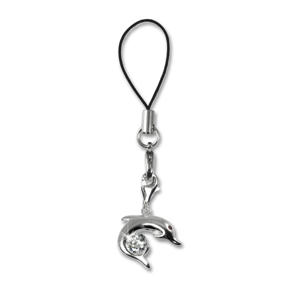 SilberDream Silber Charm Delfin Handy Strap Anhänger FCA015