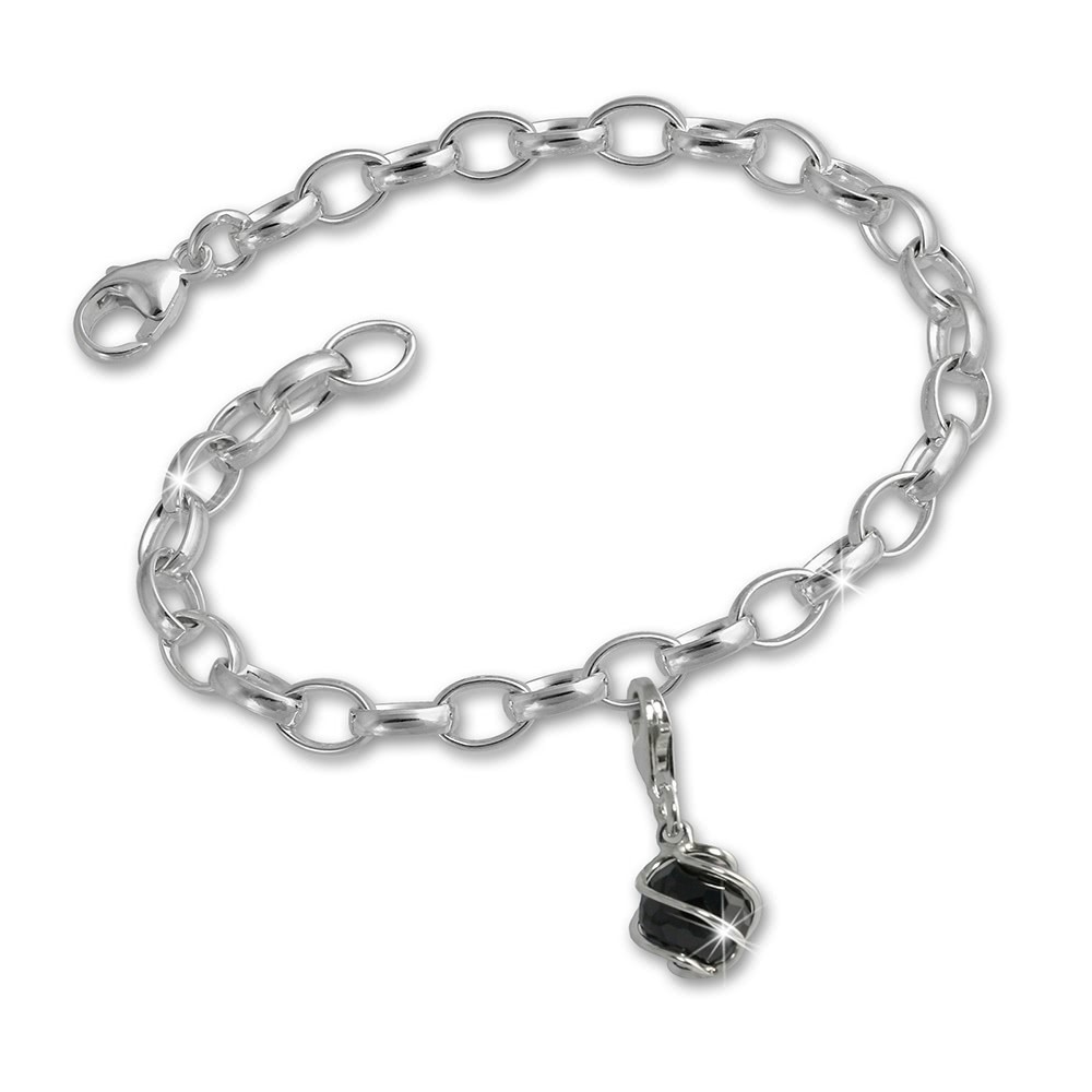 SilberDream 925 Charms Kugel Silber Armband Anhänger Set FCA102