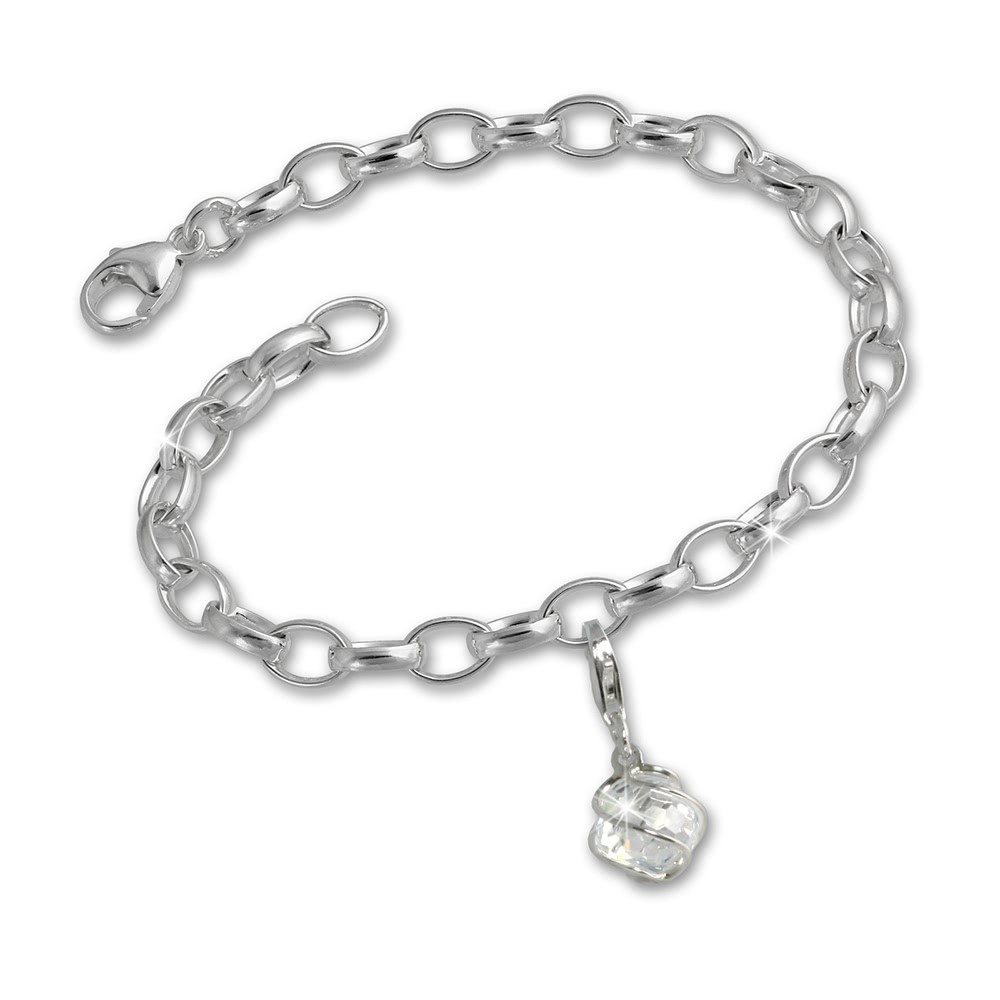 SilberDream 925 Charms Kugel Silber Armband Anhänger Set FCA104