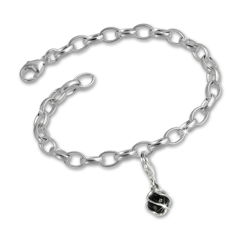 SilberDream 925 Charms Kugel Silber Armband Anhänger Set FCA109