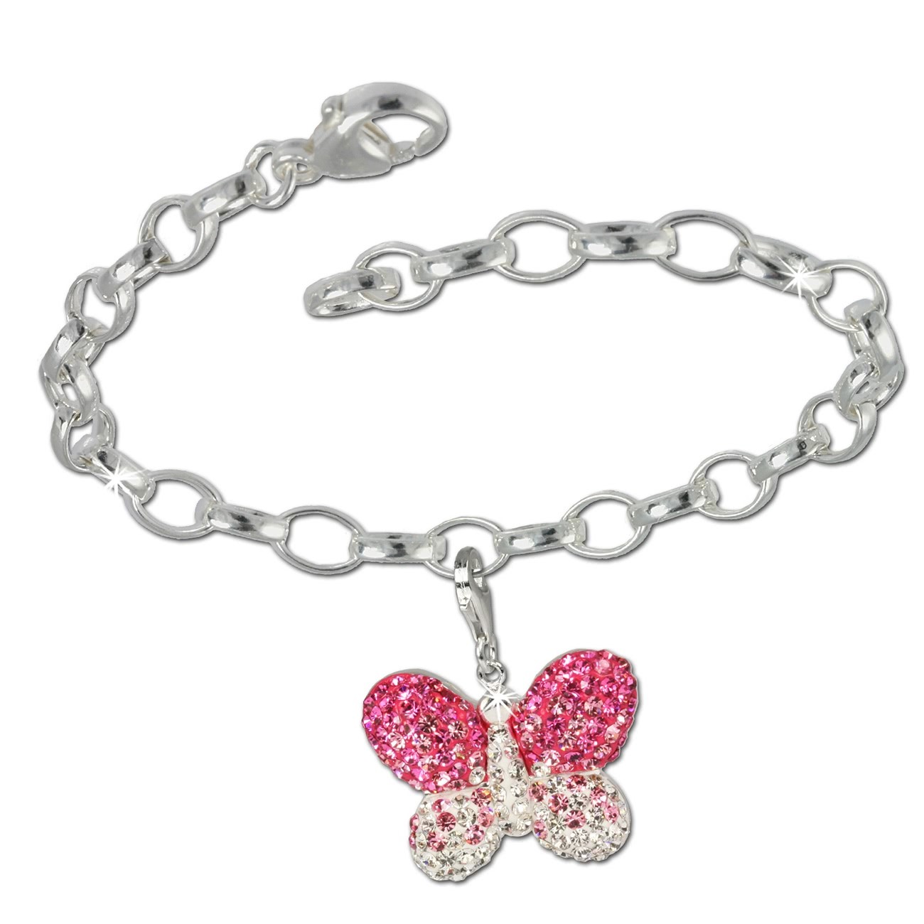 SilberDream Charm Set Schmetterling Zirkonias Armband FCA133