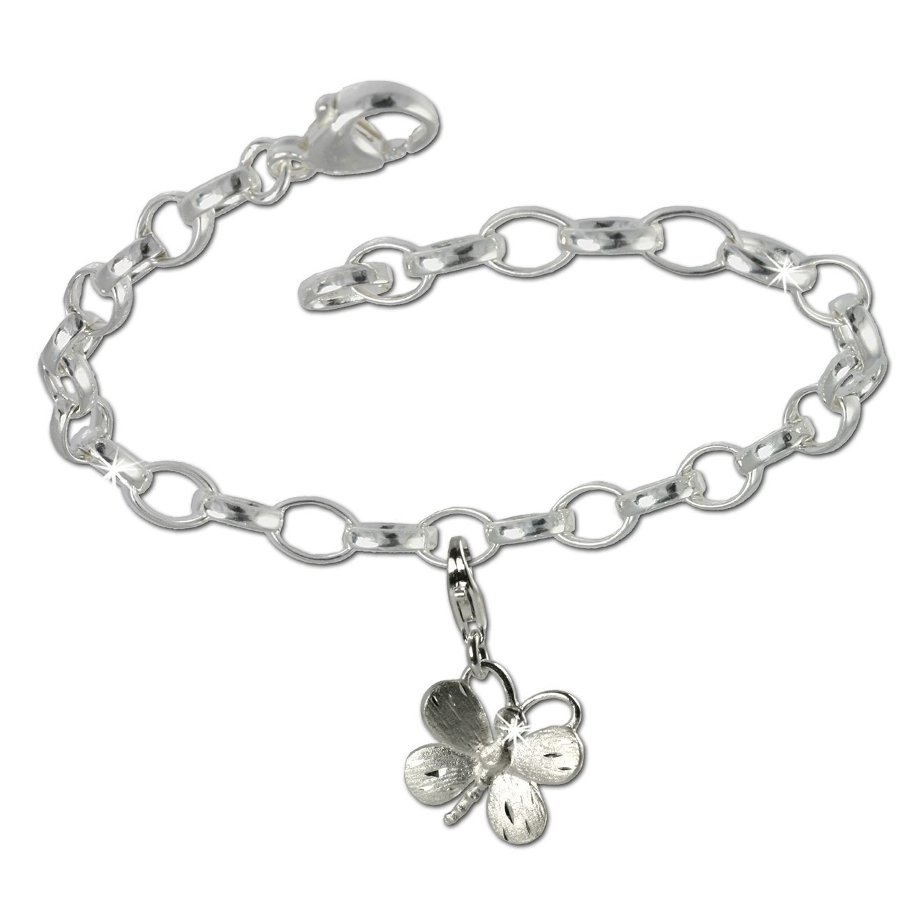 SilberDream 925 Charm Set Schmetterling Silber Armband Anhänger FCA134