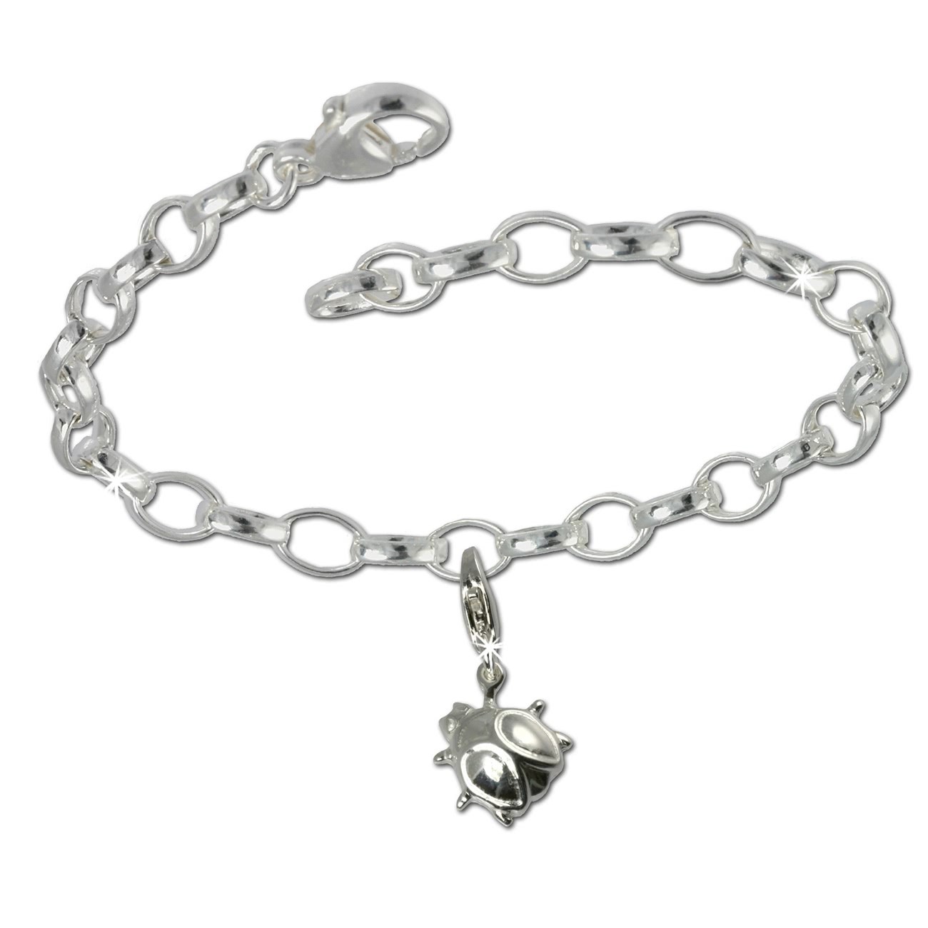 SilberDream 925 Charm Set Marienkäfer Armband FCA135