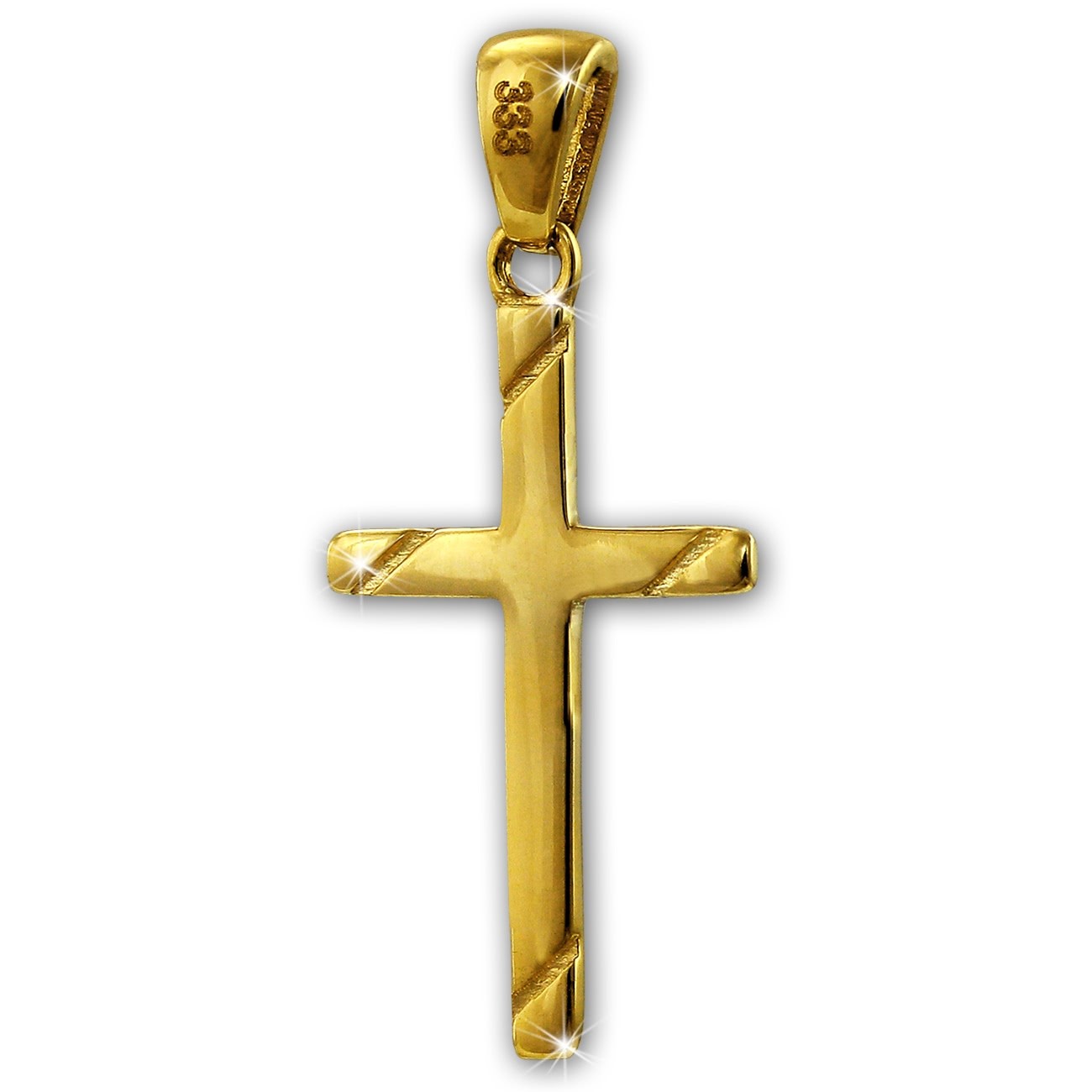 GoldDream Kettenanhänger Kreuz 333er Gelbgold Anhänger Echtschmuck GDH503Y