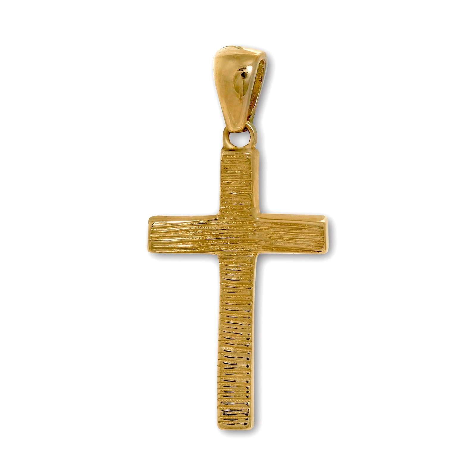 GoldDream Kettenanhänger Kreuz Holzoptik 333 Gold Anhänger Echtschmuck GDH515SY