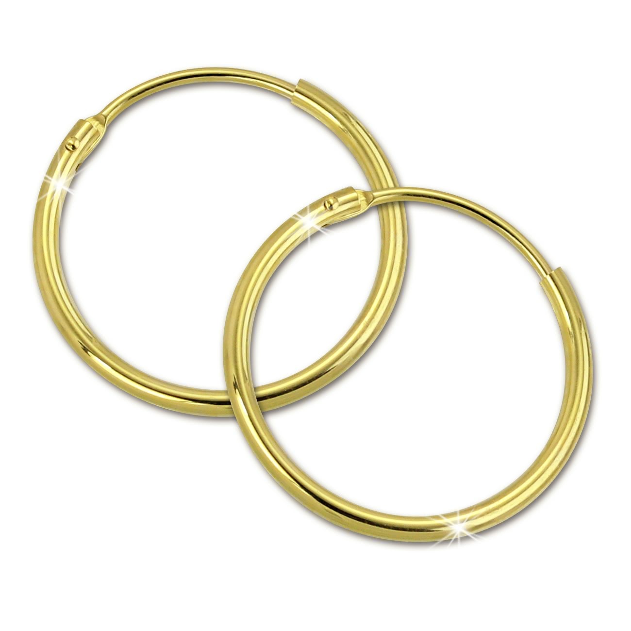 GoldDream Gold Creole 25mm Ohrring 333er Gelbgold Echtschmuck GDO0032Y