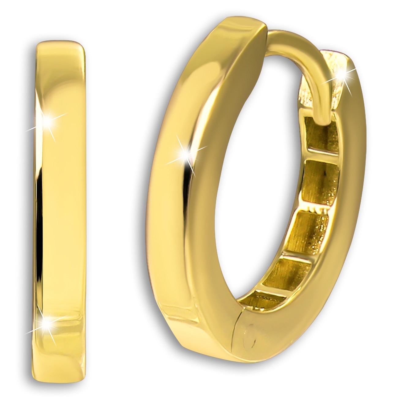GoldDream Creole Shine Ohrring 333 Gold Damen Echtschmuck GDO5717Y