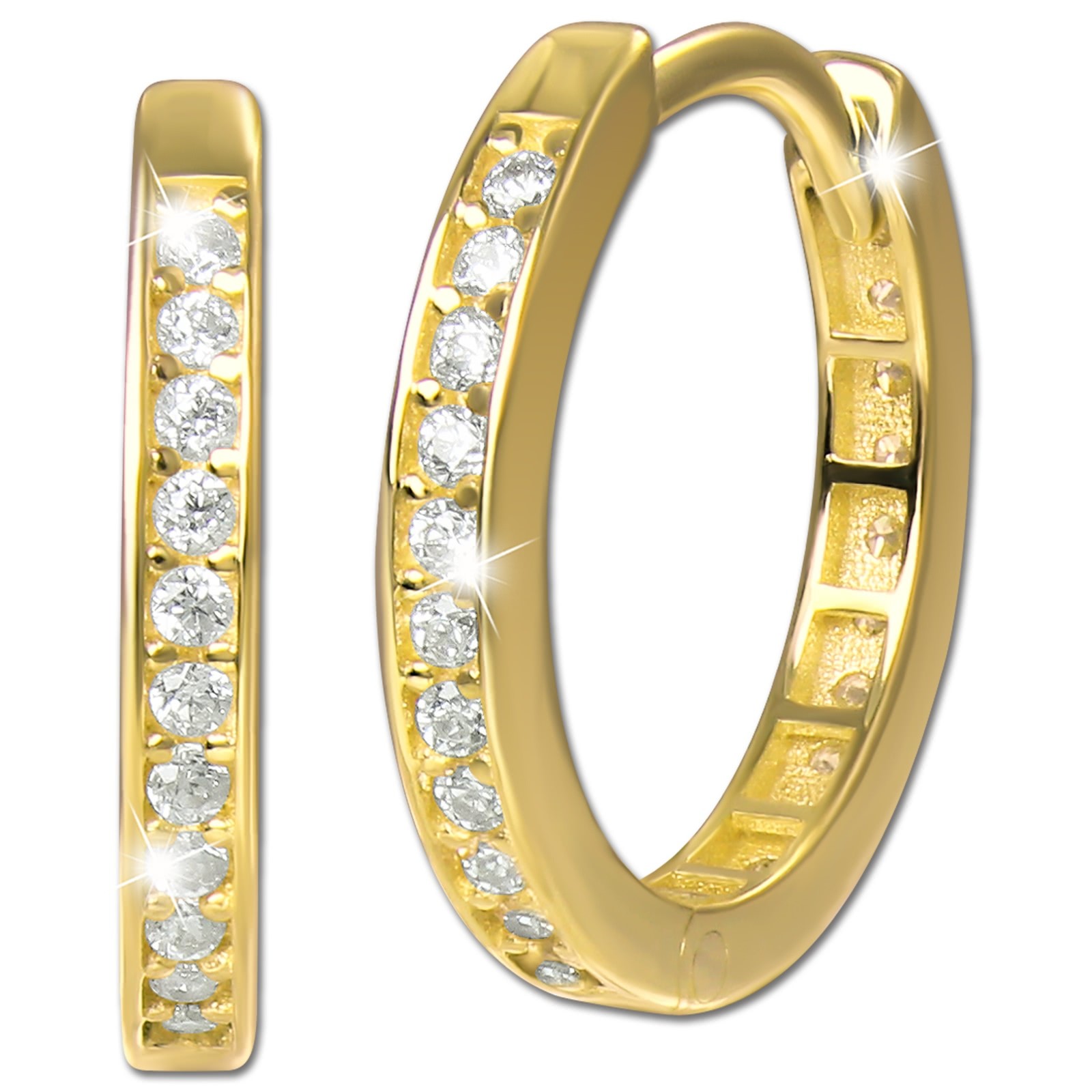 GoldDream Creole Zirkonia Ohrring 333 Gold Damen Echtschmuck GDO5718Y
