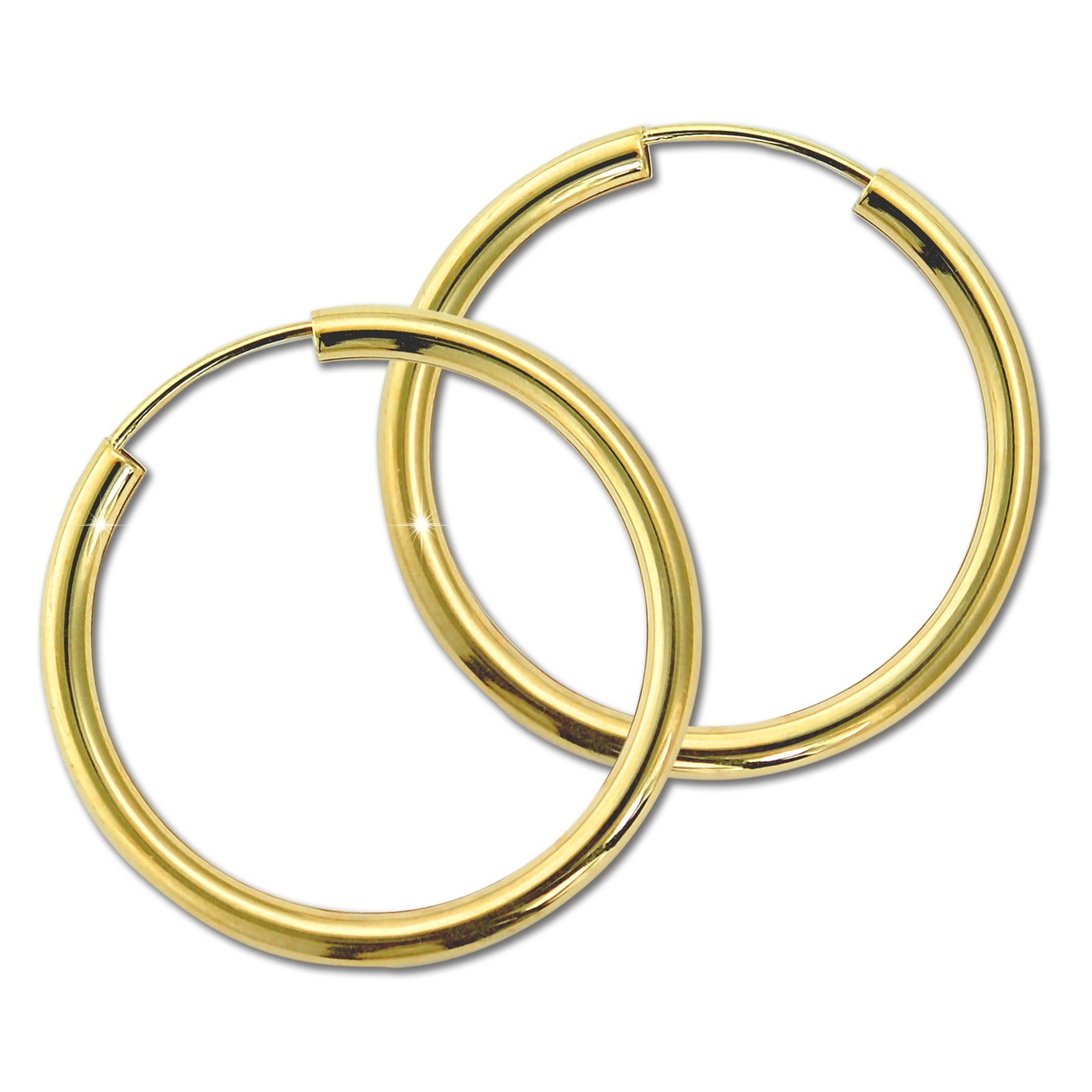 GoldDream Damen Creolen Ohrring 20mm Gelbgold 8 Karat GDOB00320Y