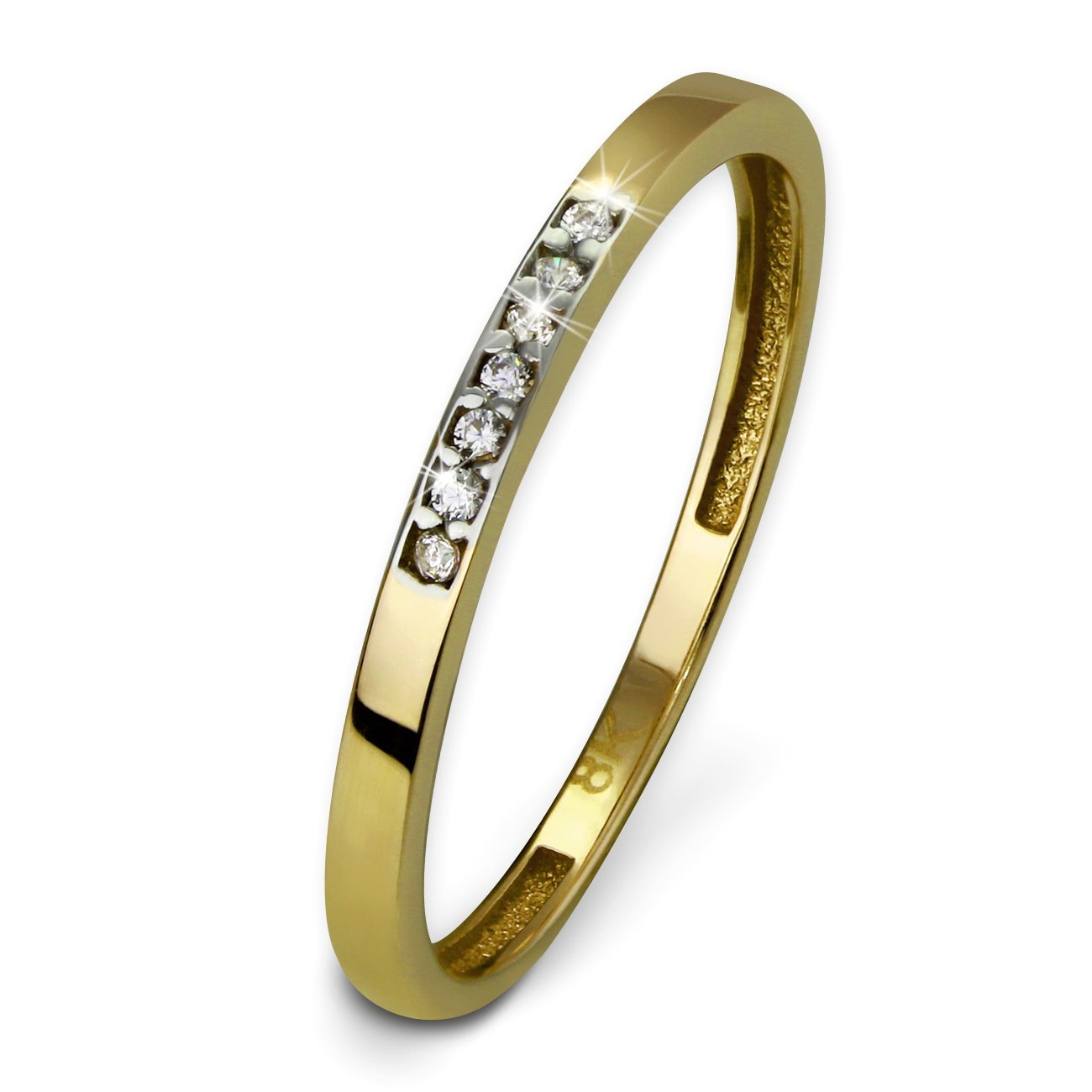 GoldDream Gold Ring Zirkonia weiß Gr.54 333er Gelbgold GDR502Y54