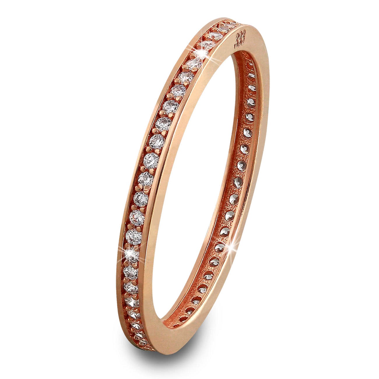 GoldDream Gold Ring Zirkonia weiß Gr.54 333er Rosegold GDR504E54