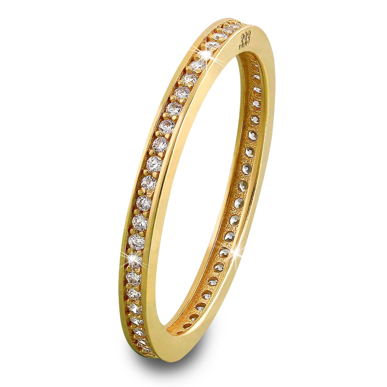 GoldDream Gold Ring Zirkonia weiß Gr.58 333er Gelbgold GDR504Y58