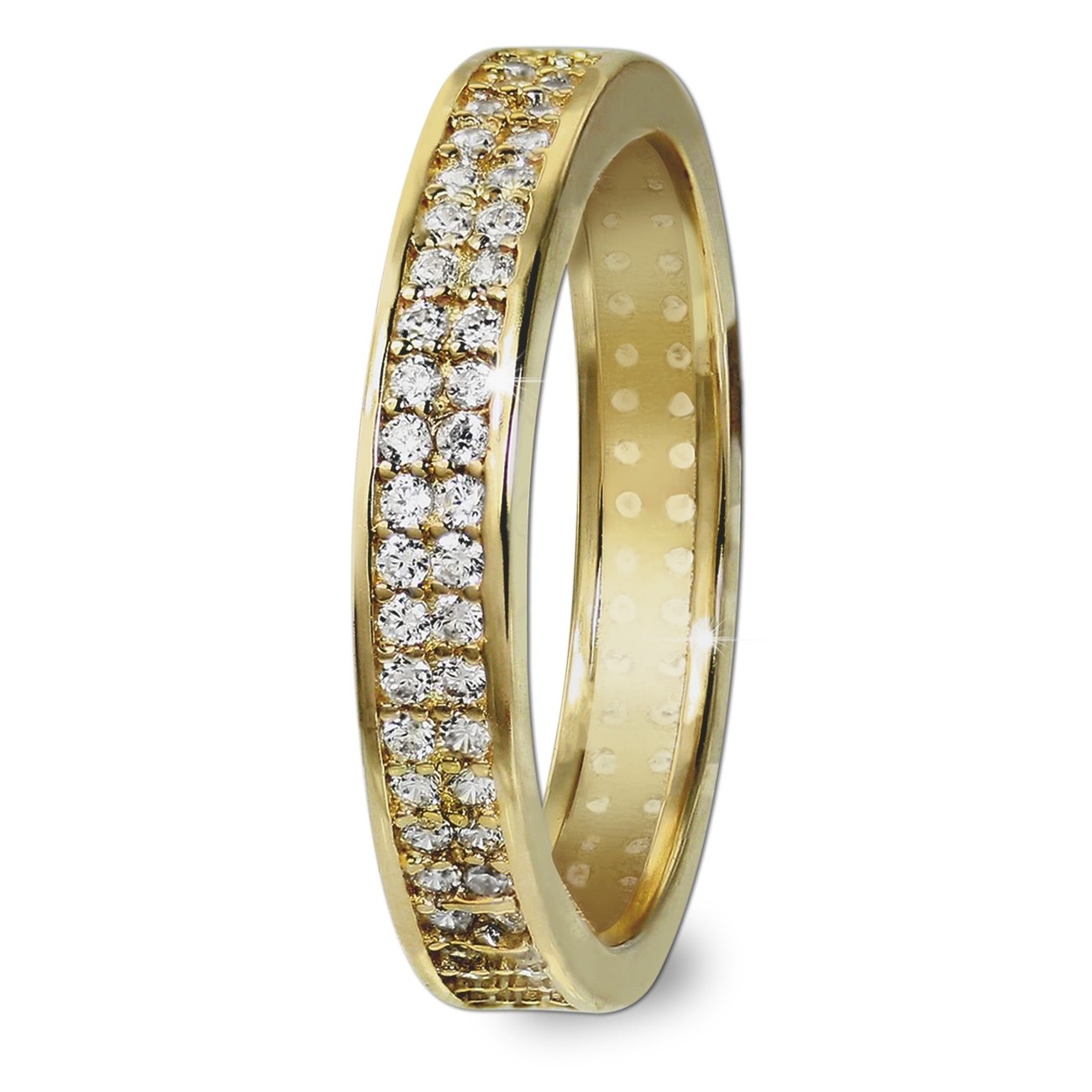 GoldDream Gold Ring Gr.54 Zirkonia weiß 333er Gelbgold GDR514Y54
