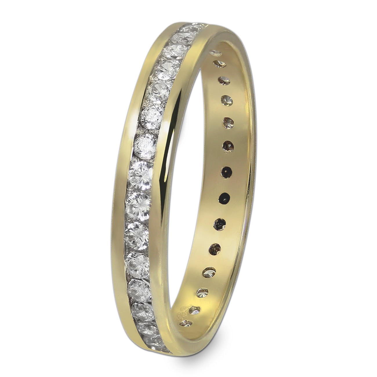 GoldDream Gold Ring Gr.58 Zirkonia weiß 333er Gelbgold GDR520Y58