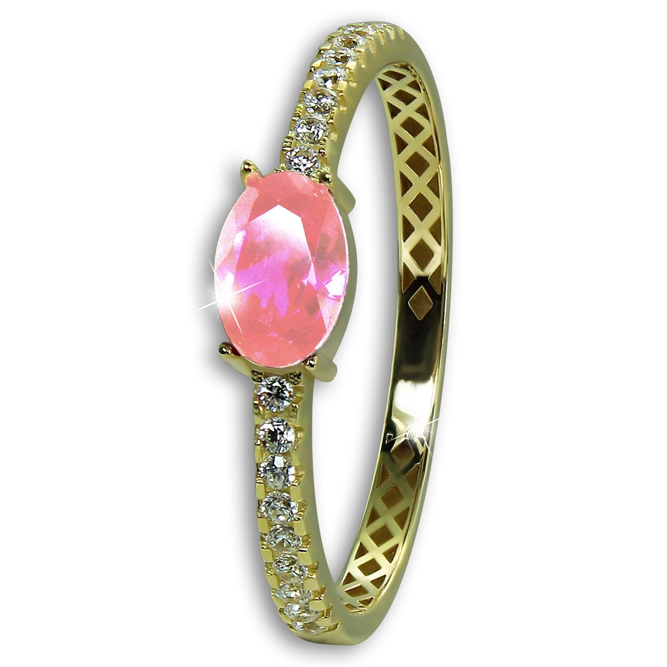 GoldDream Gold Ring Beauty Gr.56 Zirkonia weiß 333er Gelbgold GDR545Y56