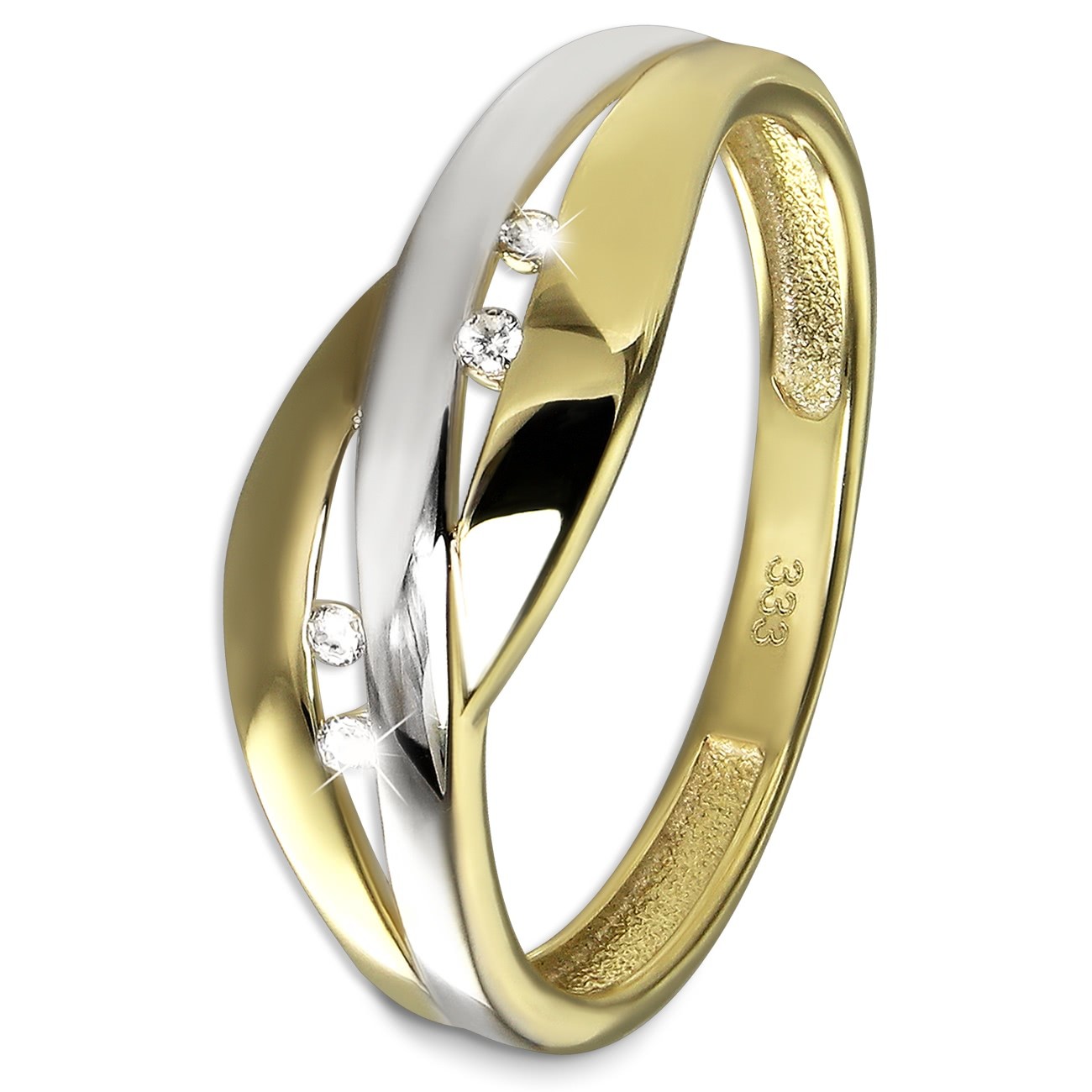 GoldDream Gold Ring Bicolor Gr.56 333er Gelbgold GDR558T56