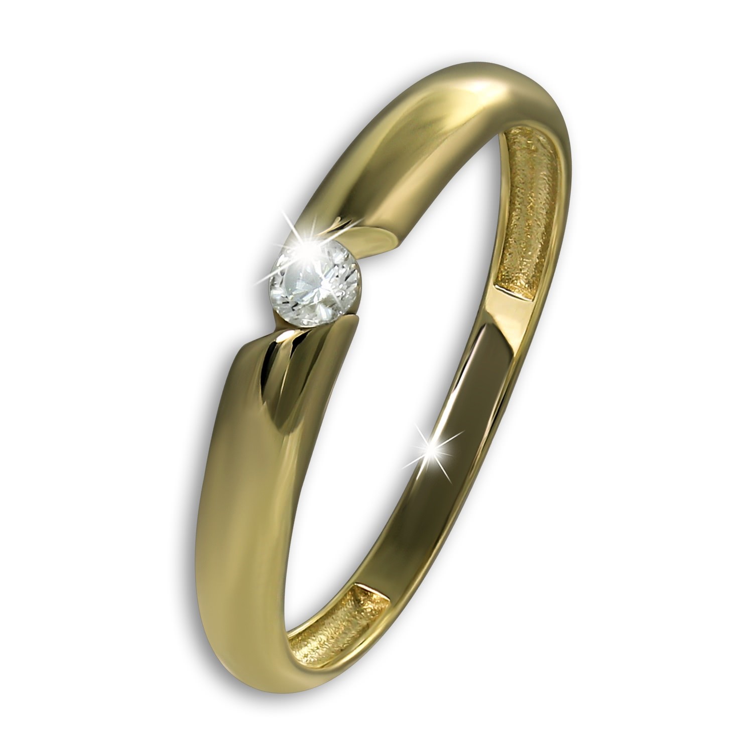 GoldDream Gold Ring Classic Gr.54 333er Zirkonia Gelbgold Damen GDR568Y54