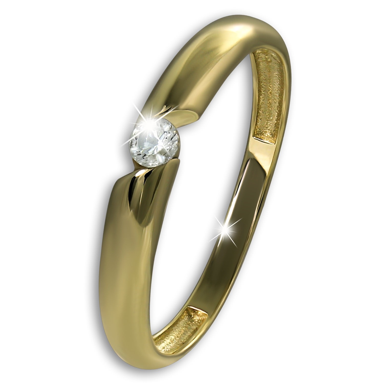 GoldDream Gold Ring Classic Gr.60 333er Zirkonia Gelbgold Damen GDR568Y60