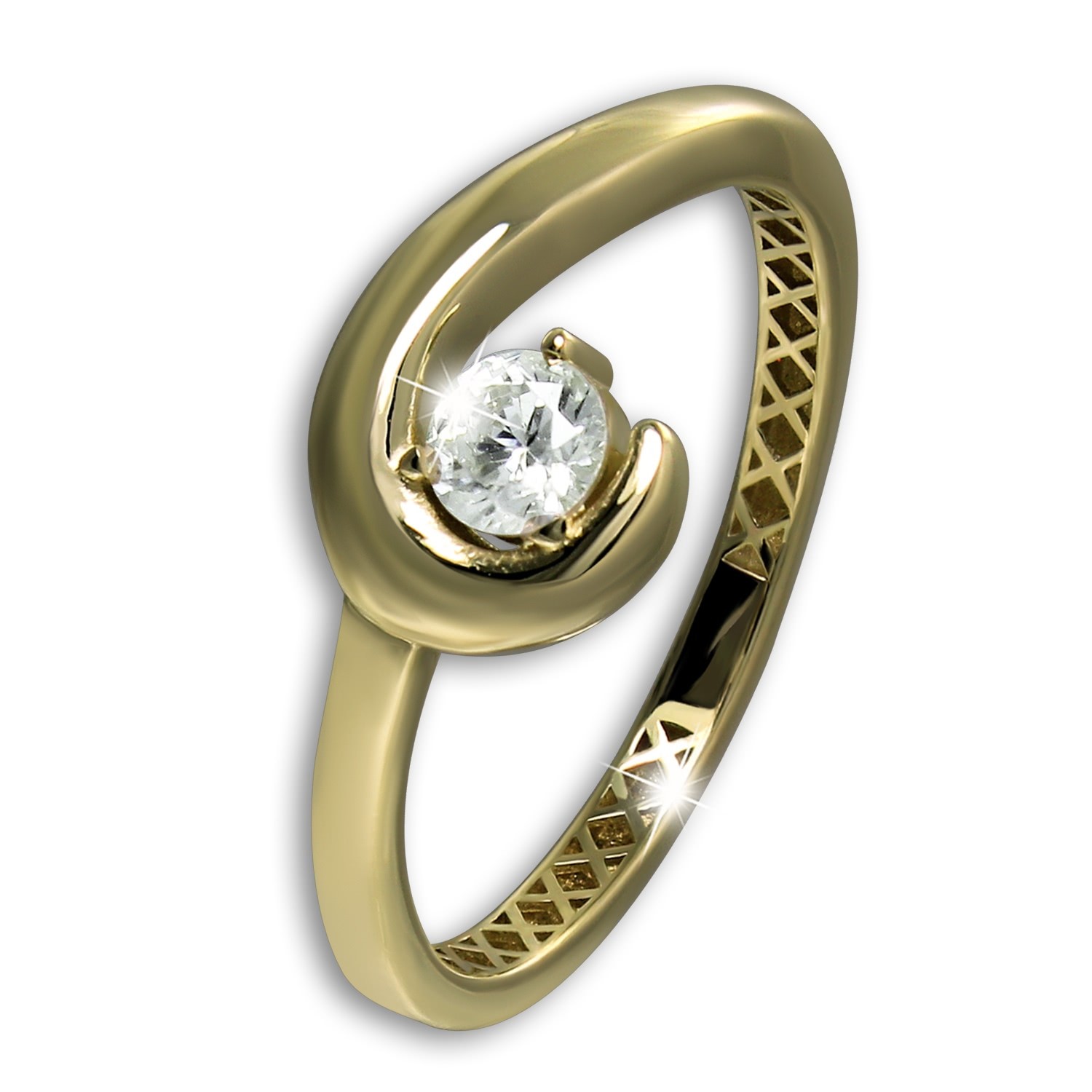 GoldDream Gold Ring Zirkonia Gr.56 333er Gelbgold Damen GDR569Y56
