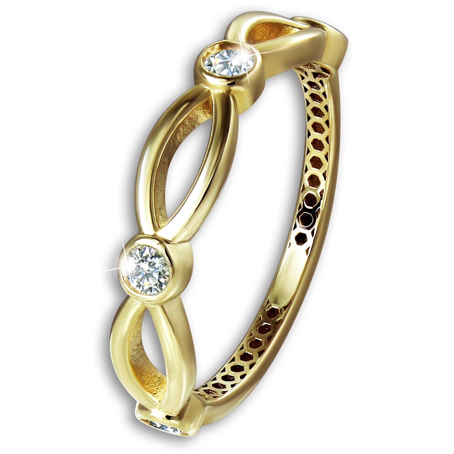 GoldDream Gold Ring Zirkonia Ranke Gr.62 333er Gelbgold GDR572Y62