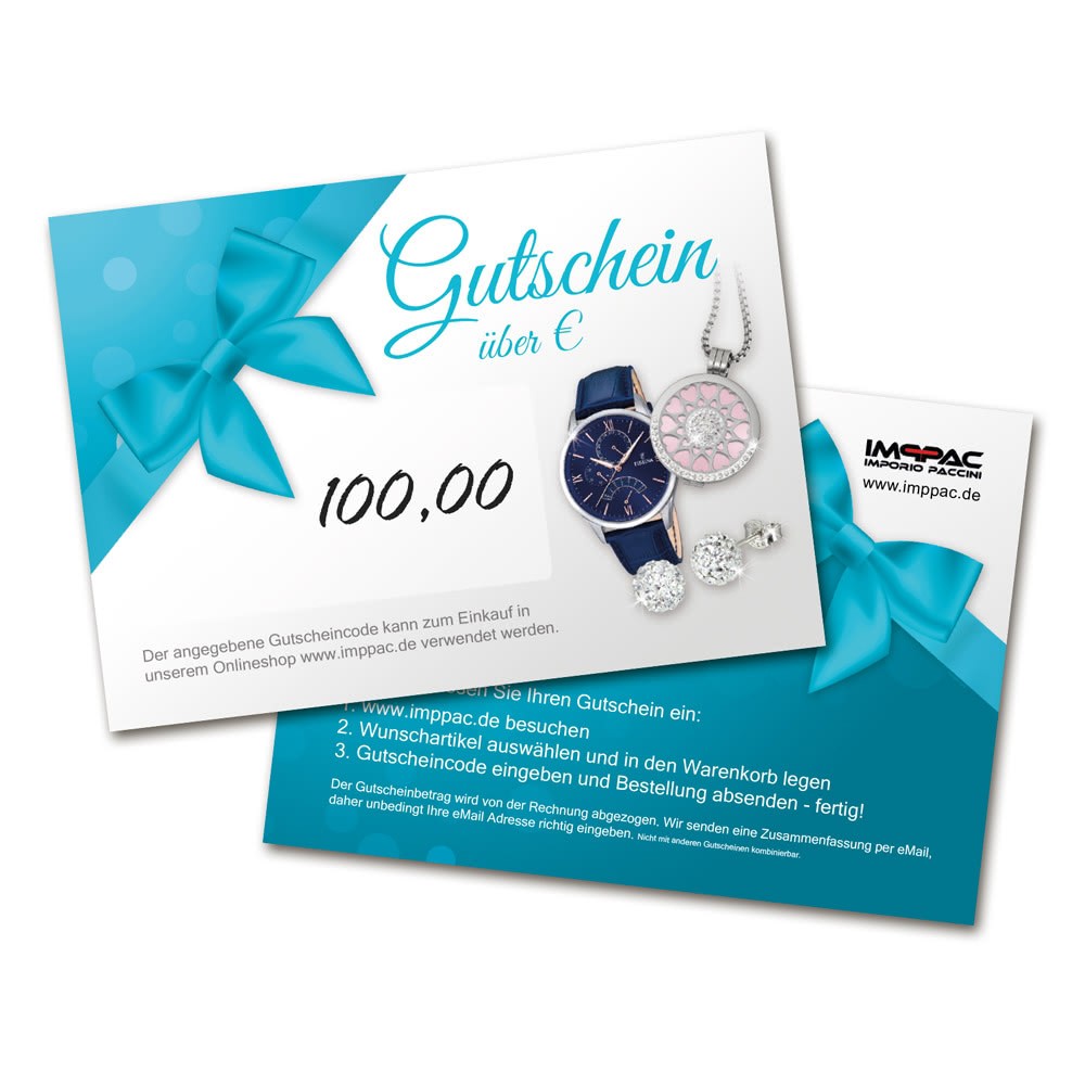 Gutschein im Wert 100-EUR für unsere Online-Shops GS100