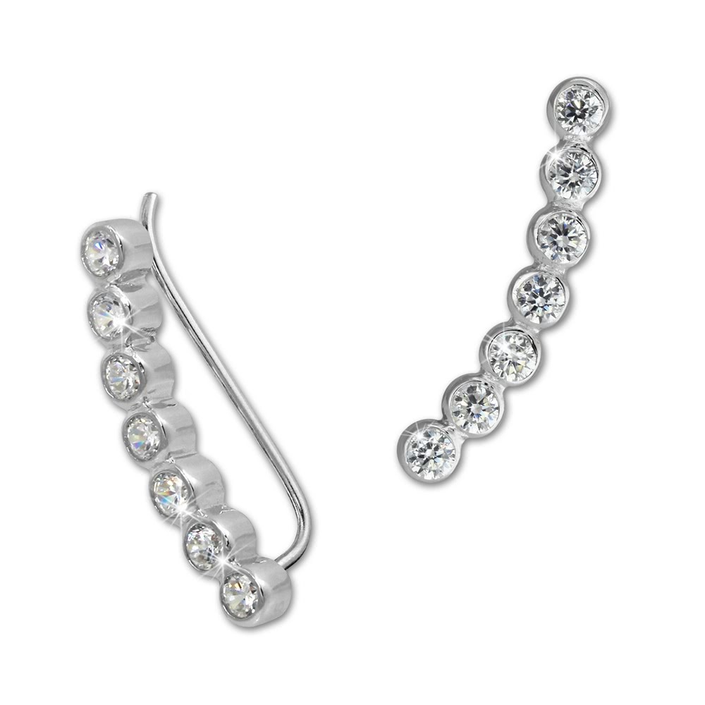 SilberDream Ear Cuff 7 Zirkonias Ohrringe Ohrklemme 925 Silber GSO414W