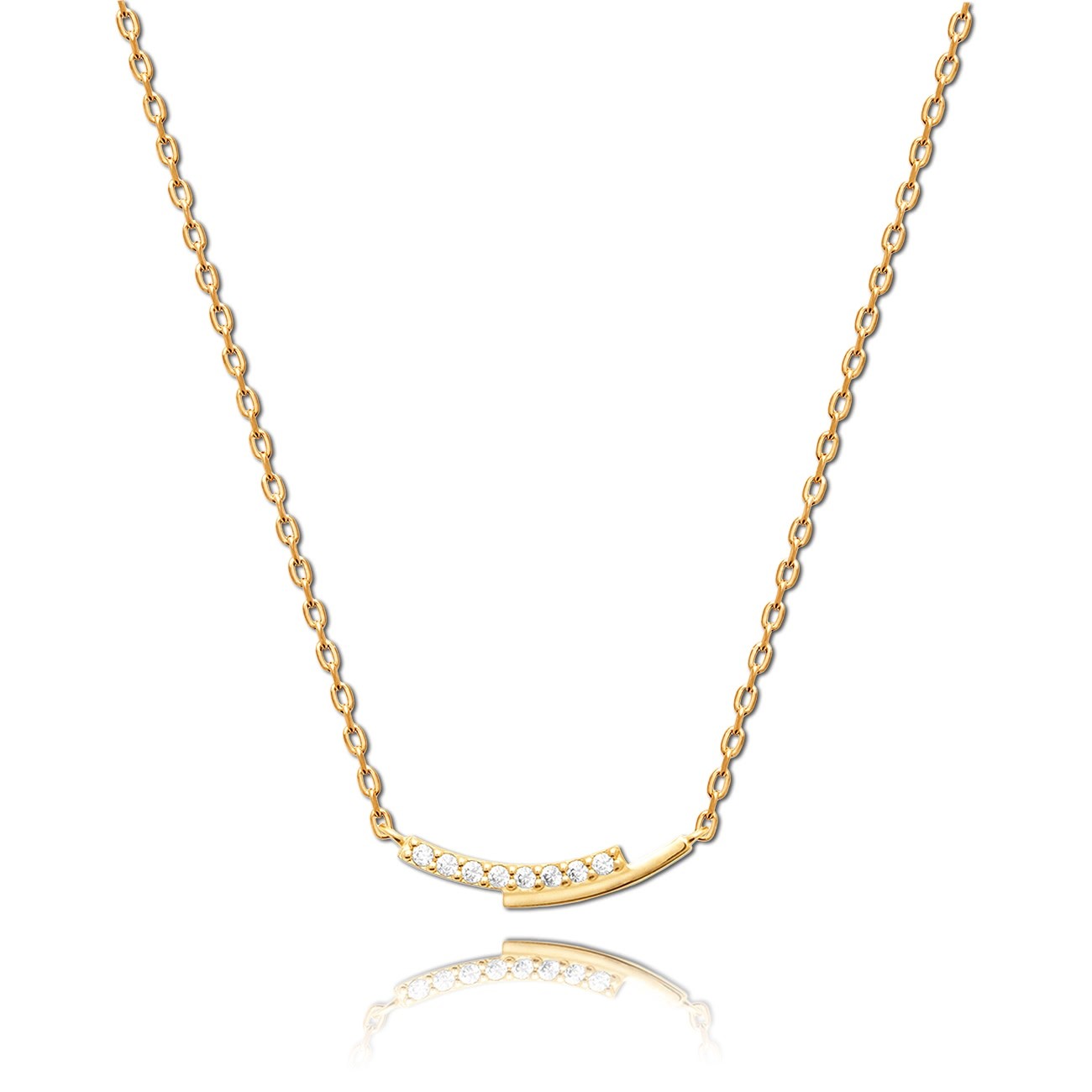 Balia Halskette plain Zirkonia Karabinerverschluss Balia Halsketten JBEK106V
