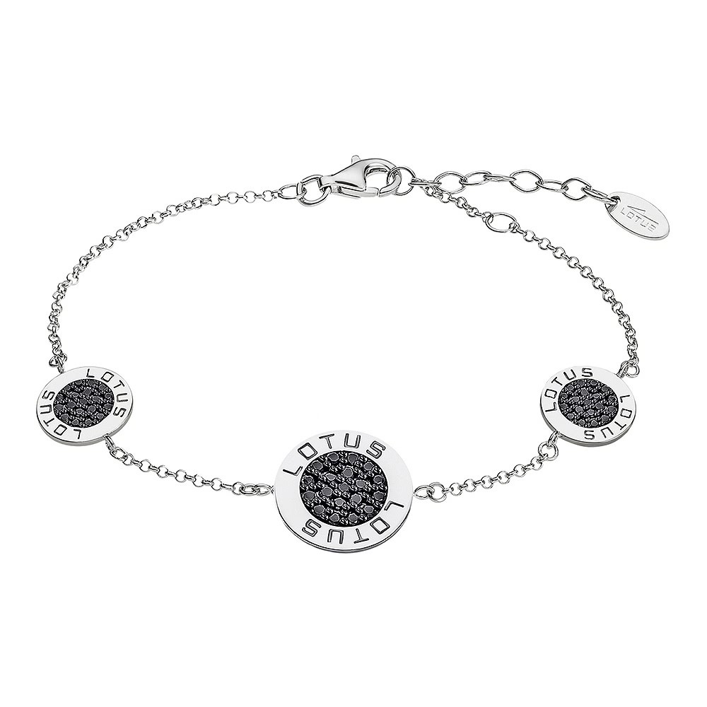 LOTUS Silver Armband Circle 925 Silber LP1252-2/7 schwarz Zirkonia JLP1252-2-7