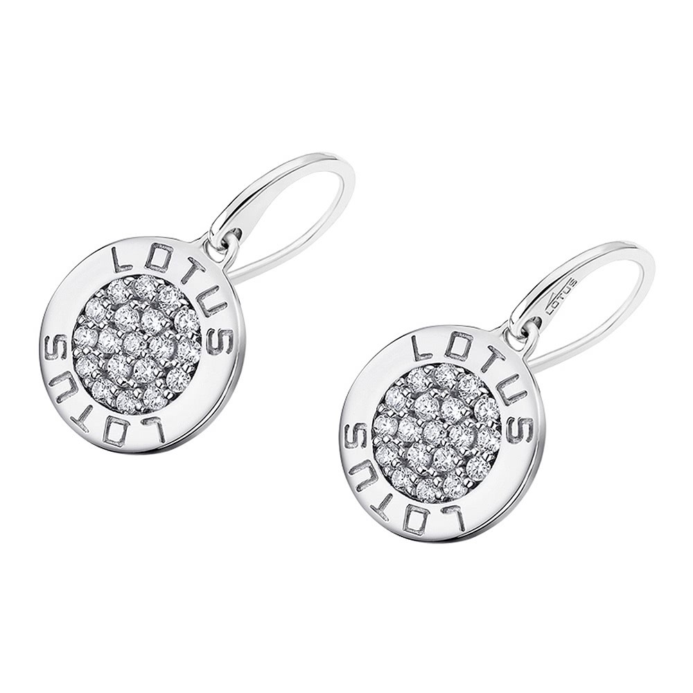 LOTUS Silver Ohrhänger Circle 925 Silber LP1252-4/9 weiß Zirkonia JLP1252-4-9
