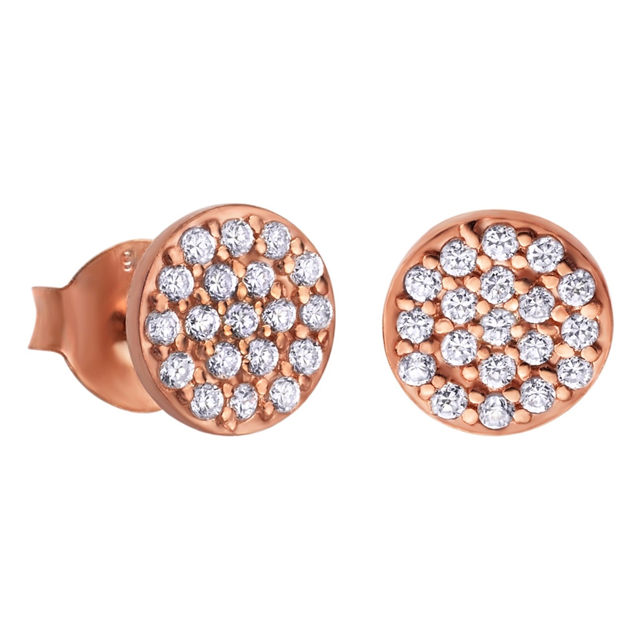 LOTUS Silver - Damen Ohrring Kreis rosegold Ohrstecker 925 Silber JLP1258-4-2