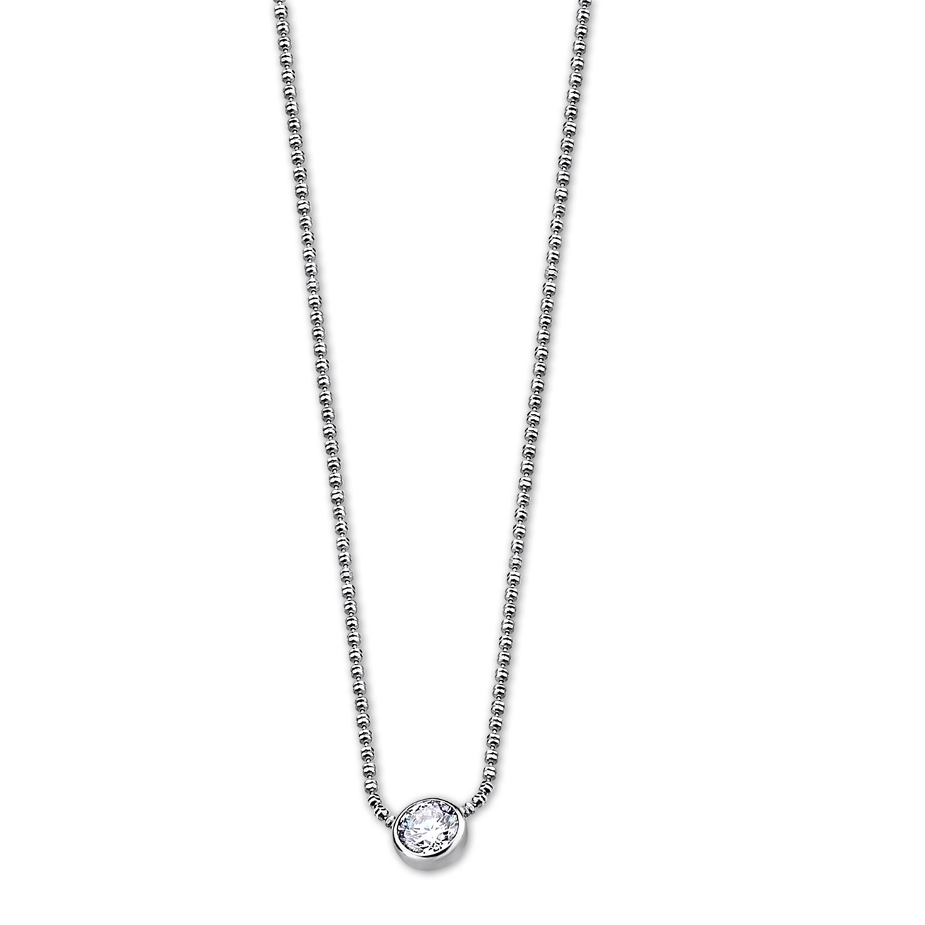 LOTUS Silver - Damen Halskette Zirkonia weiß aus 925 Silber JLP1272-1-1