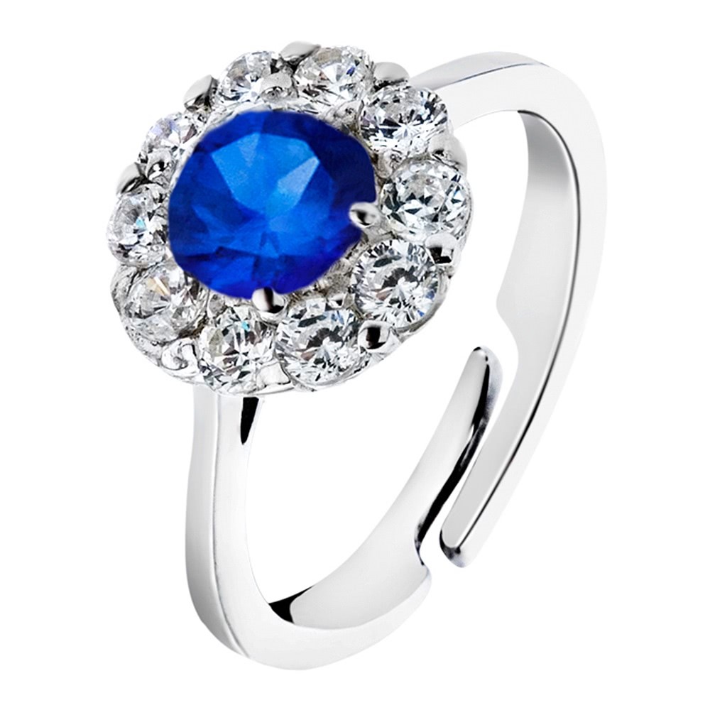 LOTUS Silver Ring 925 Silber LP1290-3/2 blau Zirkonia Pure Essential JLP1290-3-2