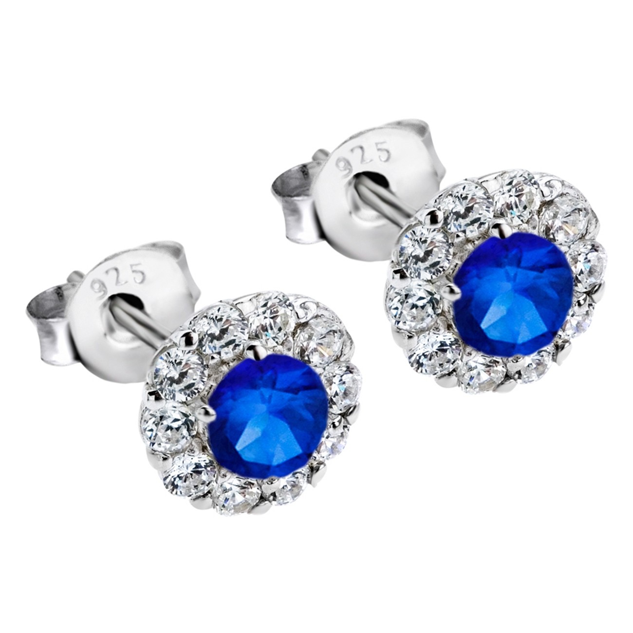 LOTUS Silver - Damen Ohrring Blume blau Ohrstecker aus 925 Silber JLP1290-4-2