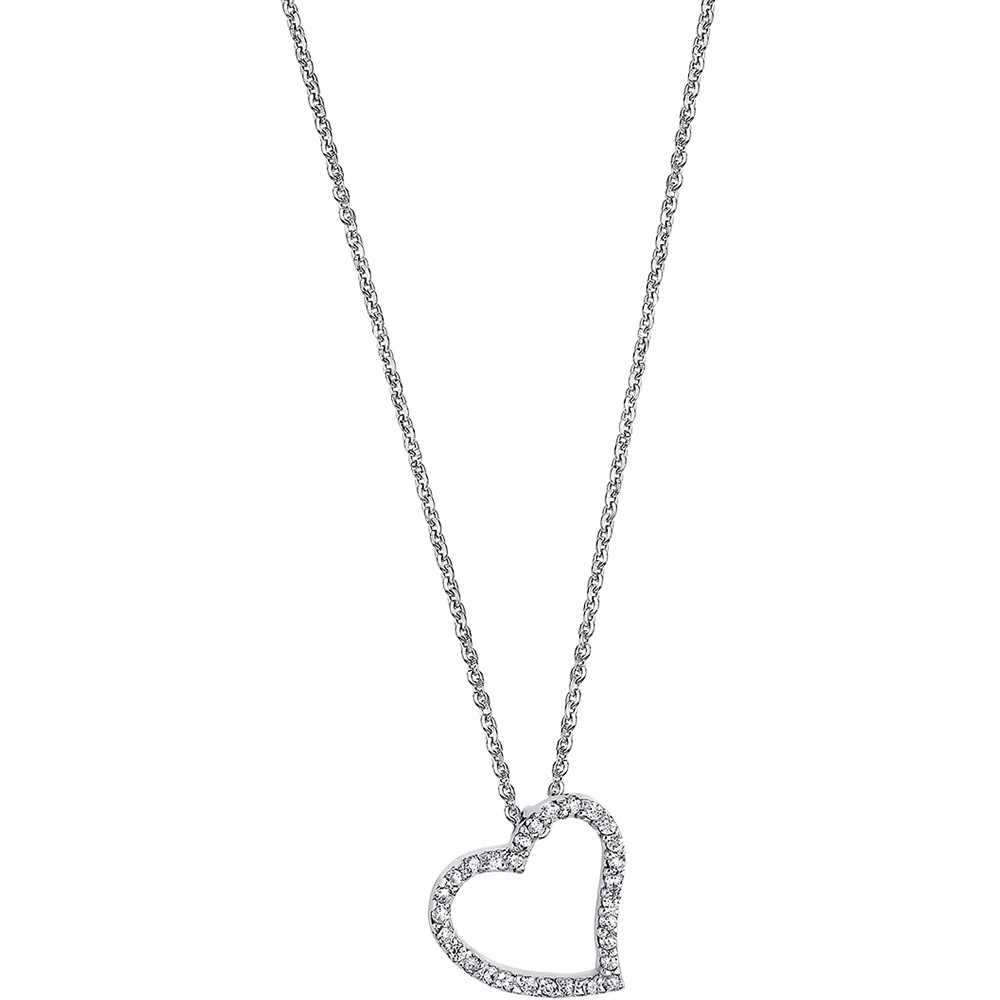 LOTUS Silver - Damen Halskette Herz weiß aus 925 Silber JLP1519-1-1