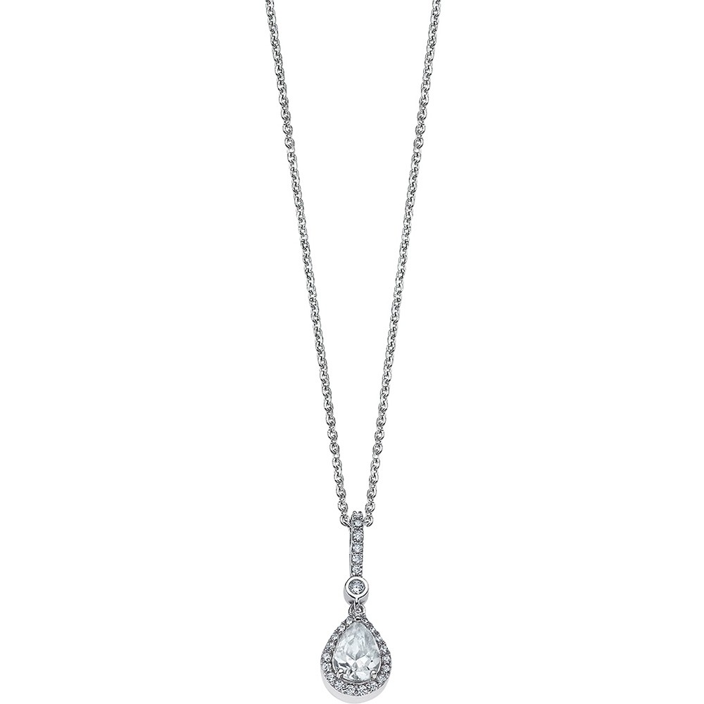 LOTUS Silver - Damen Halskette Tropfen weiß aus 925 Silber JLP1592-1-1