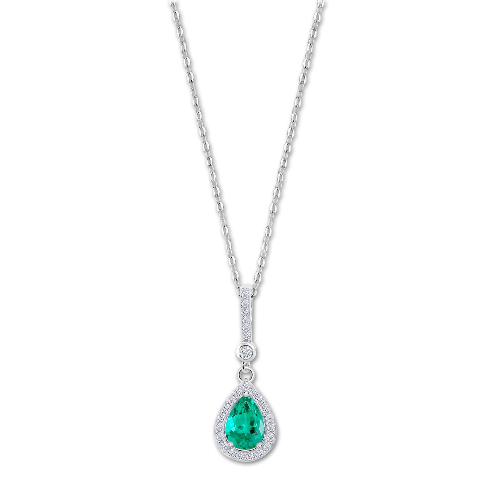 LOTUS Silver Halskette Zirkoniastein Silber grün Pure Essential JLP1592-1-5