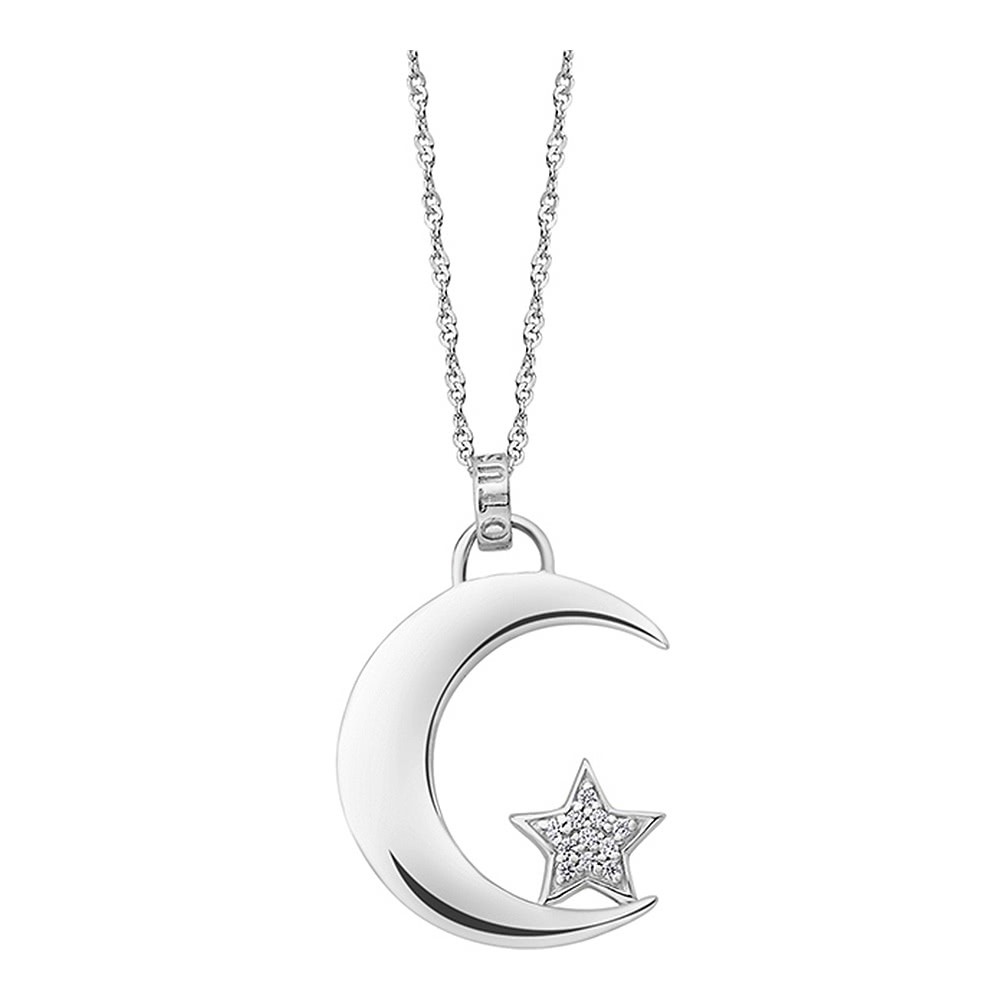 LOTUS Silver Halskette Mond Stern 925 Silber LP1622-1/1 Zirkonia JLP1622-1-1