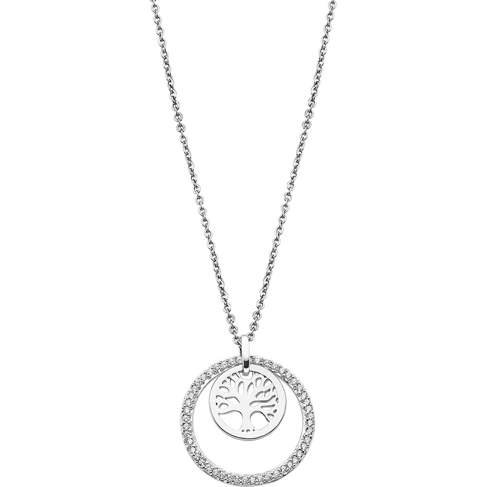 LOTUS Silver - Damen Halskette Lebensbaum weiß aus 925 Silber JLP1688-1-1
